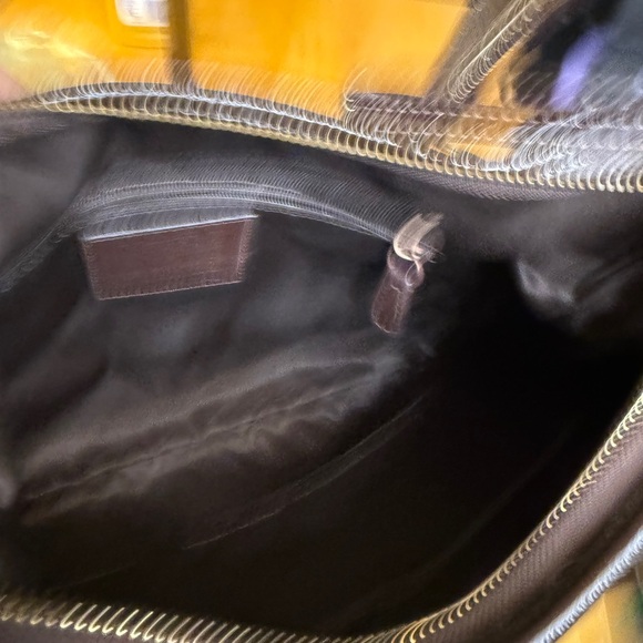 2007 Coach Brown and Tan Canvas Shoulder Bag with Leather Trim - Picture 5 of 8